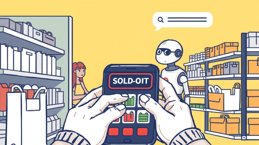 재고 조회 시 유의사항 (illustration 스타일)