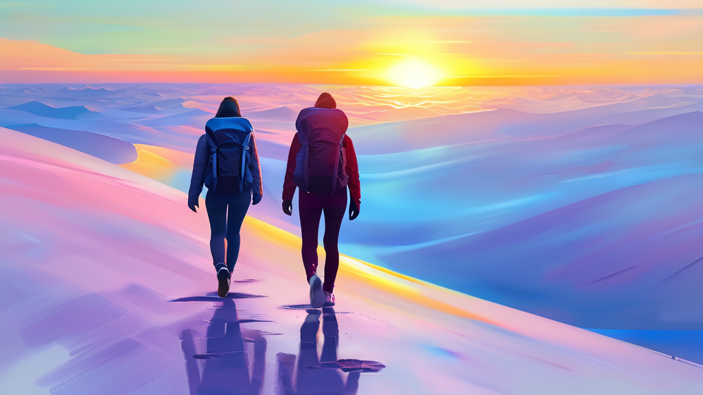 시차 적응을 위한 생활 습관 가이드 (watercolor 스타일)