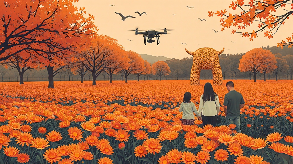 국화&율무 축제 개요 (illustration 스타일)