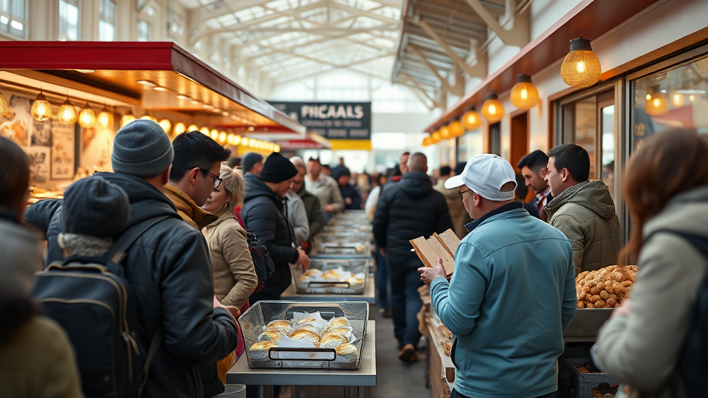 악명 높은 웨이팅, 현실은? 박뚜기 소금빵 팝업 방문 전략 (realistic 스타일)