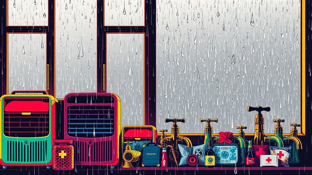 장마철, 꼼꼼 대비 체크리스트 (popart 스타일)