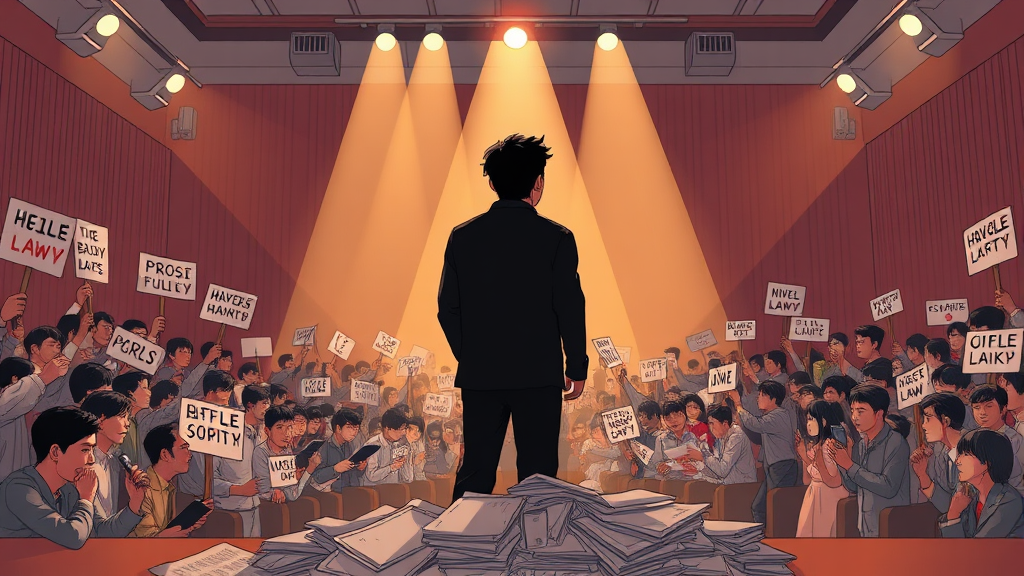 여론 반응과 사회적 논쟁 (illustration 스타일)