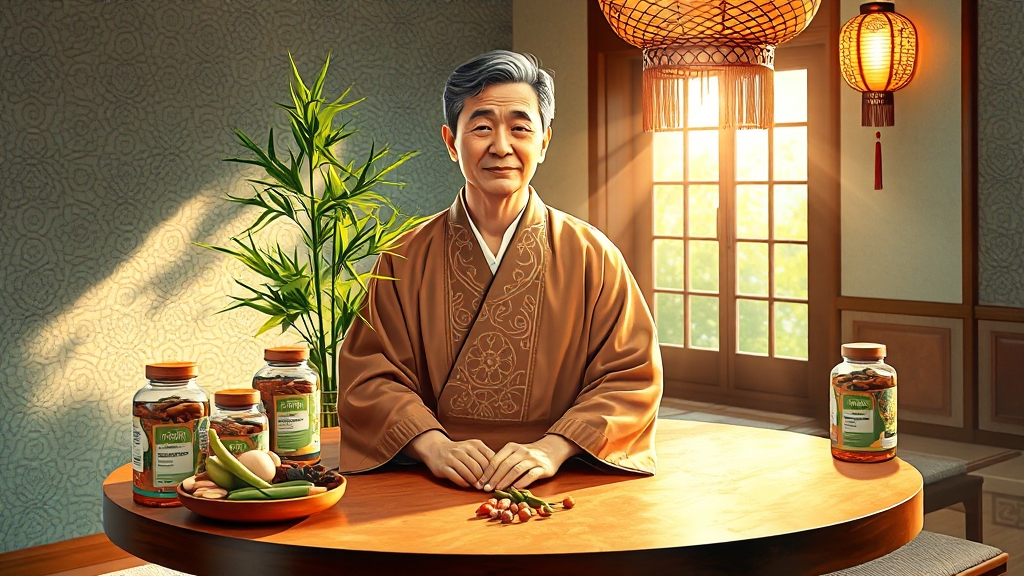 대상포진, 영양제와 한방 치료의 조화 (illustration 스타일)