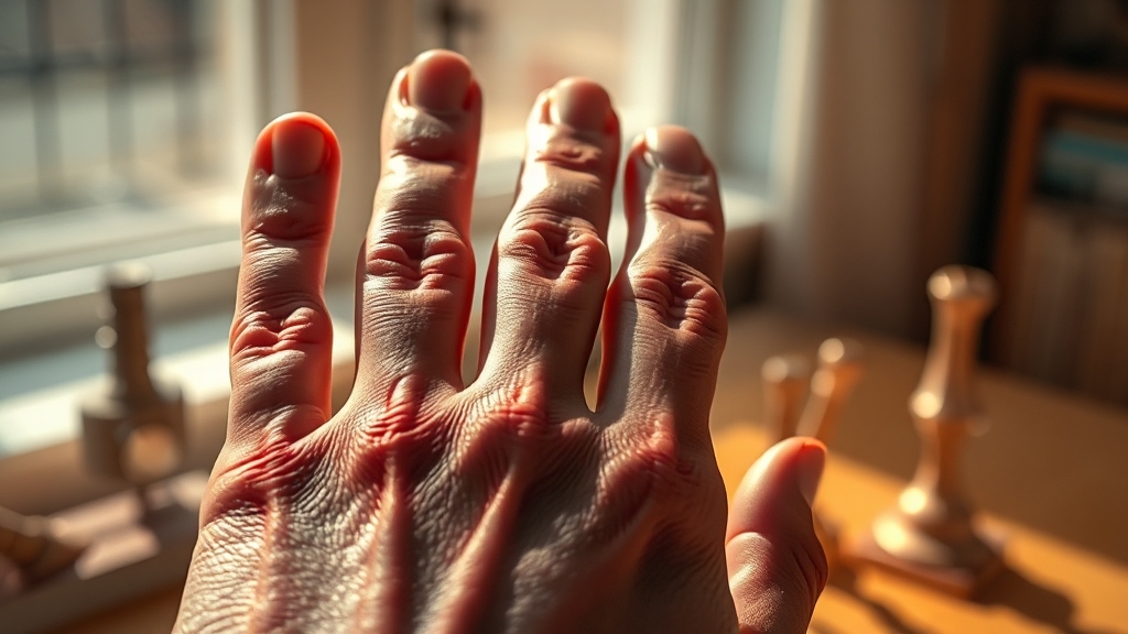 류마티스 초기 증상 (realistic 스타일)