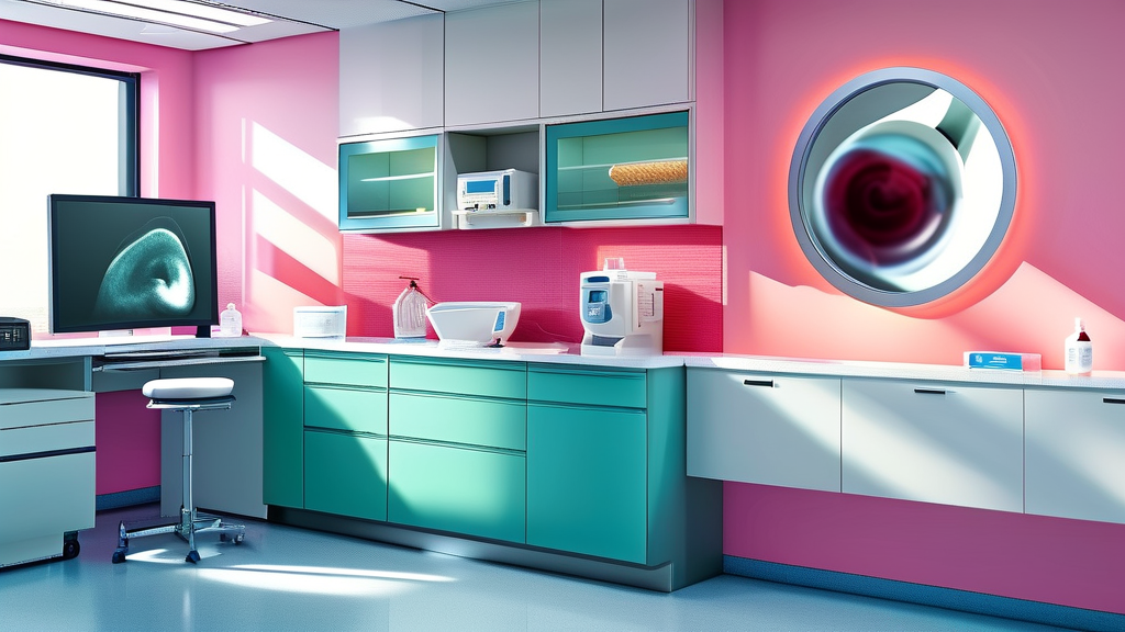 골반염 진단 및 검사 방법 (realistic 스타일)