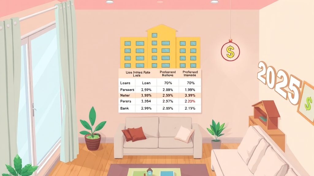 2025년 아파트 담보대출 최신 가이드: 금리·한도·규제 완벽 정리 3 은행별 금리 및 한도 비교 분석 (cartoon 스타일)