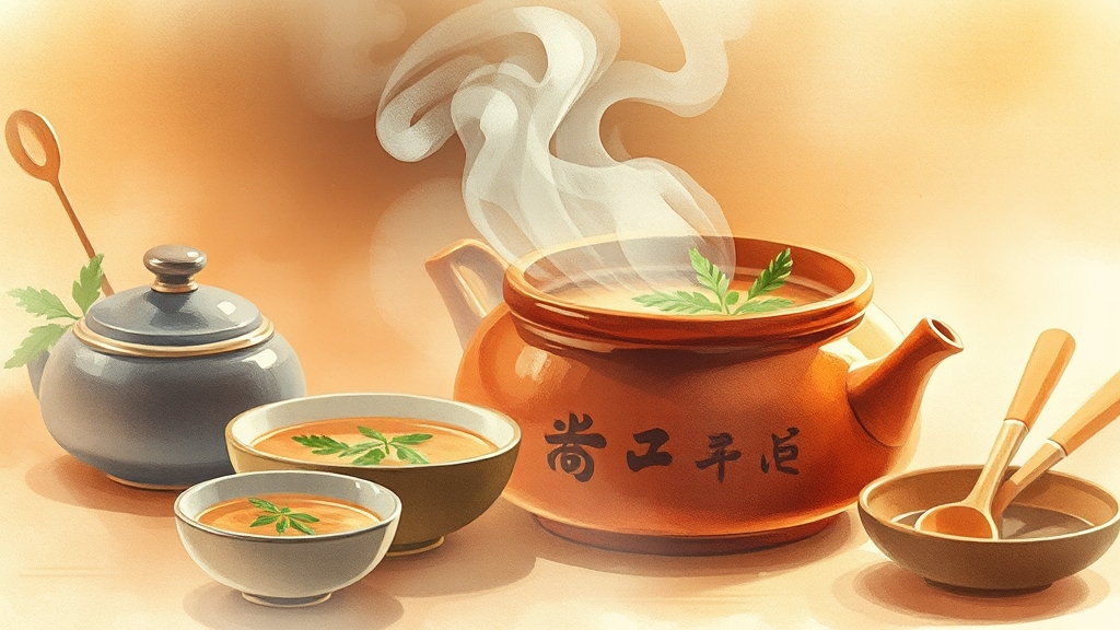 토란국, 맛있게 즐기는 꿀팁! (watercolor 스타일)