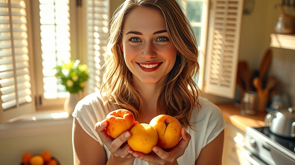 살구, 왜 좋을까요? (realistic 스타일)