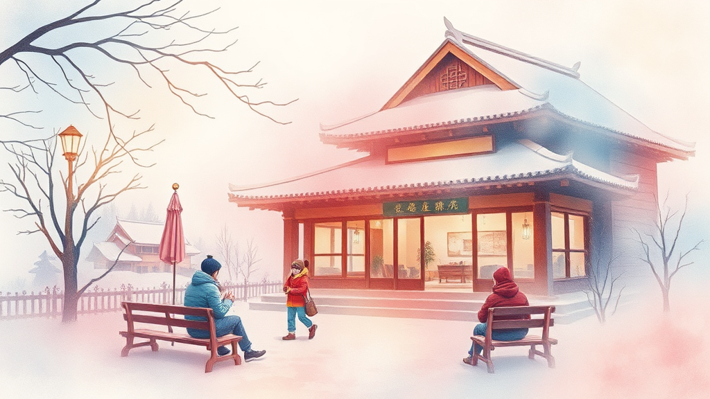 주변 관광 정보: 숙소 & 맛집 추천! (watercolor 스타일)