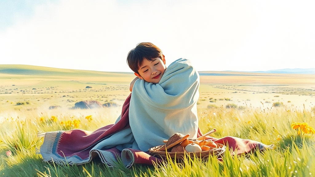 윤시윤 어머니의 삶: 희생과 사랑의 연대기 (watercolor 스타일)