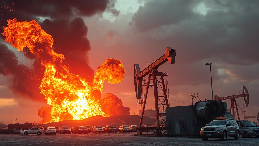 중동 전쟁, 글로벌 경제의 미래 (realistic 스타일)