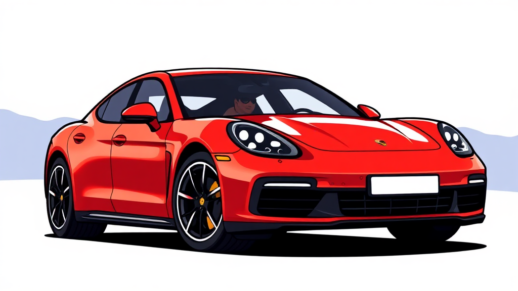 스포츠 세단의 새로운 기준, 파나메라 (cartoon 스타일)