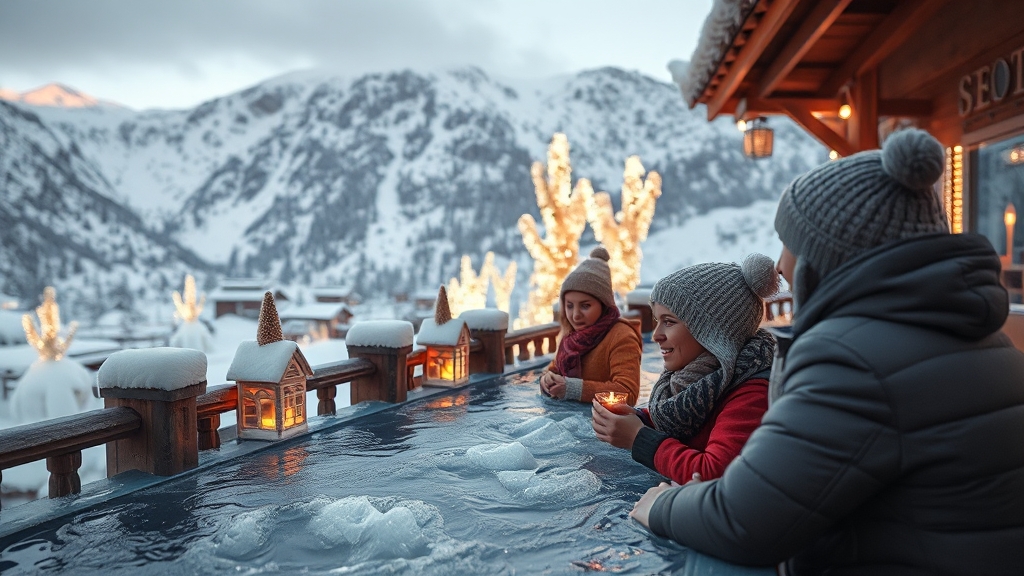 겨울 여행, 지역별 추천 명소는? (realistic 스타일)