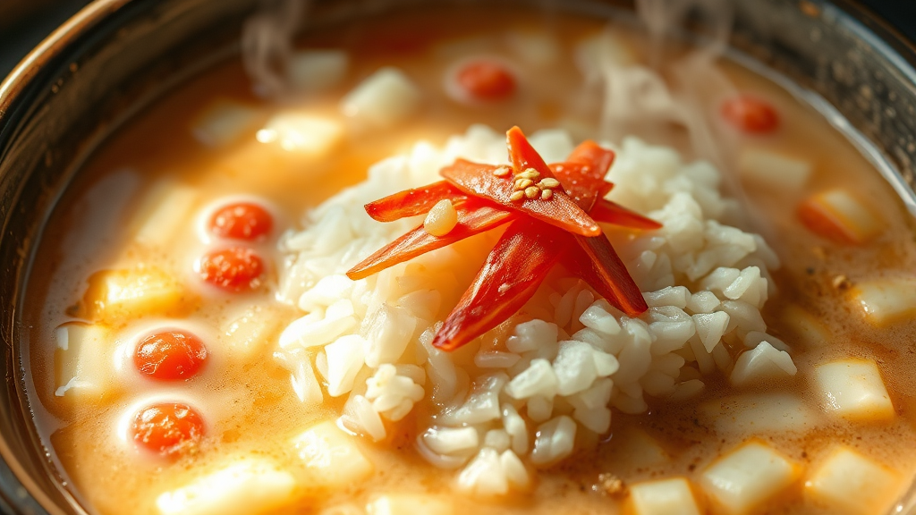 곰탕 더 맛있게 즐기는 꿀팁 (realistic 스타일)