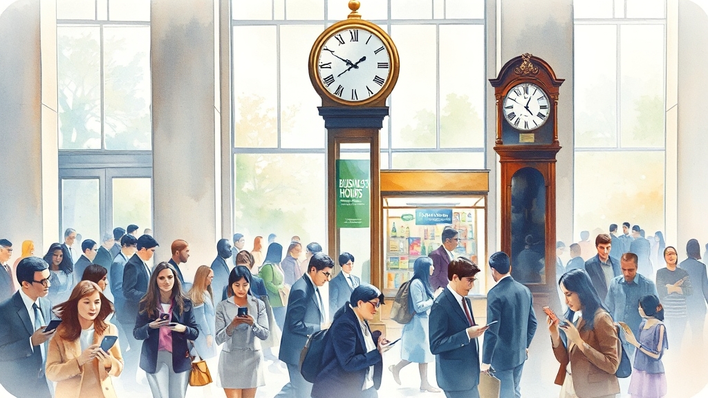 은행 영업시간, 똑똑하게 확인하는 방법 (watercolor 스타일)