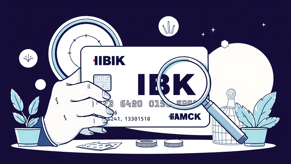 IBK 카드 이용 시 유의사항 (illustration 스타일)
