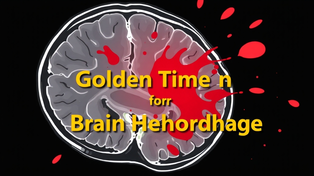 뇌출혈 진단 및 치료 방법 (illustration 스타일)