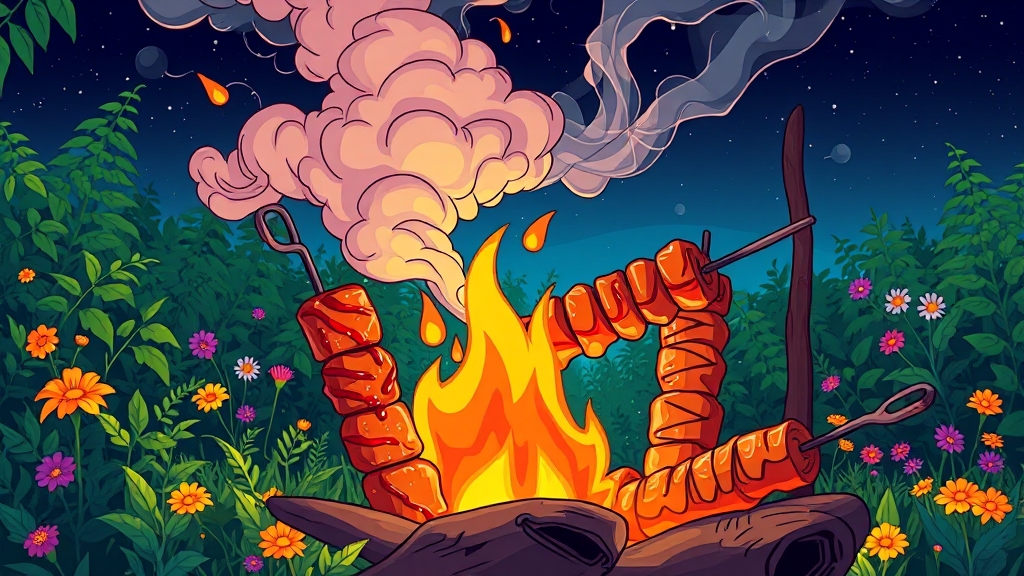 불맛 극대화 소스 레시피 (cartoon 스타일)