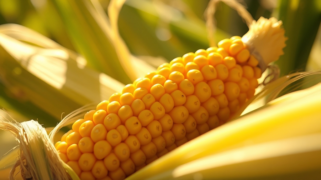 옥수수, 건강 간식으로 즐겨보세요! (realistic 스타일)
