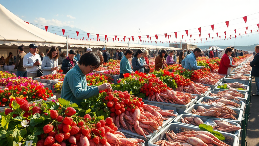 봄꽃 여행을 더욱 풍성하게 만드는 먹거리와 체험 (realistic 스타일)