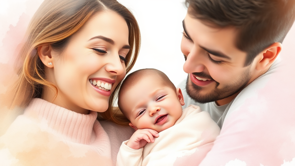 누가 부모급여를 받을 수 있나요? (watercolor 스타일)