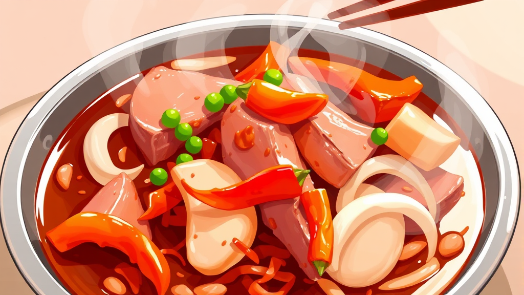 김치 & 참치 볶는 비법 (illustration 스타일)