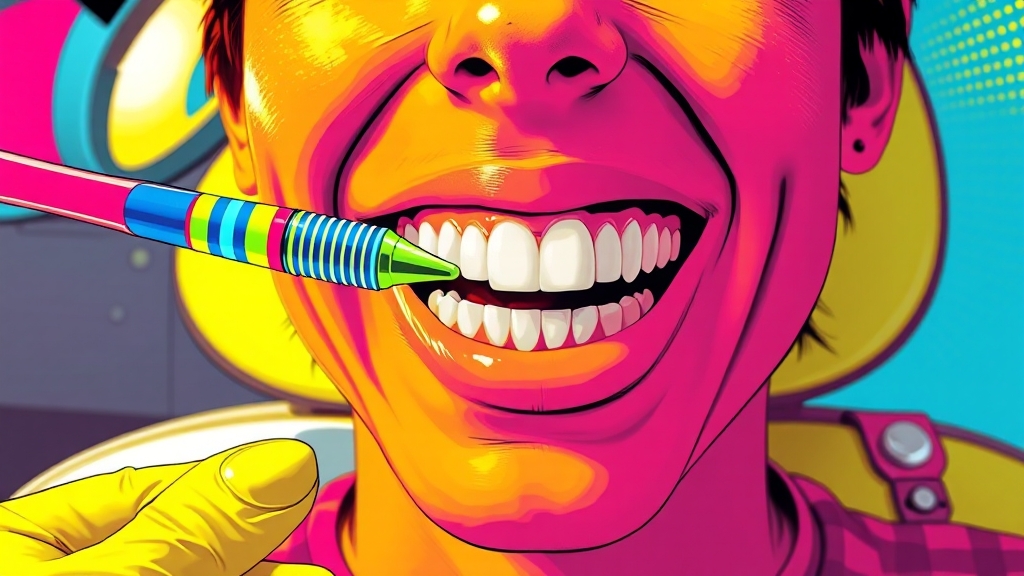 이시림 예방하는 치아 관리법 (popart 스타일)