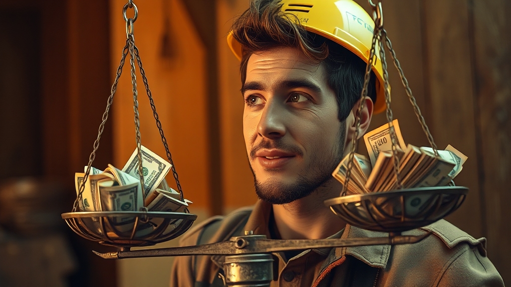 30대 재테크: 균형 잡기 (realistic 스타일)