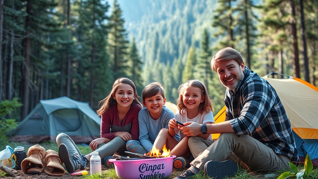 캠핑장 선택 가이드: 나에게 맞는 캠핑장은? (realistic 스타일)