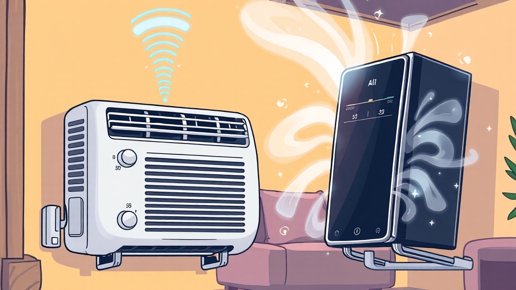 삼성 에어컨 쾌적모드 vs AI모드: 차이점과 최적 선택 가이드 (2025) 2 쾌적 vs AI 모드, 뭐가 다를까? (cartoon 스타일)