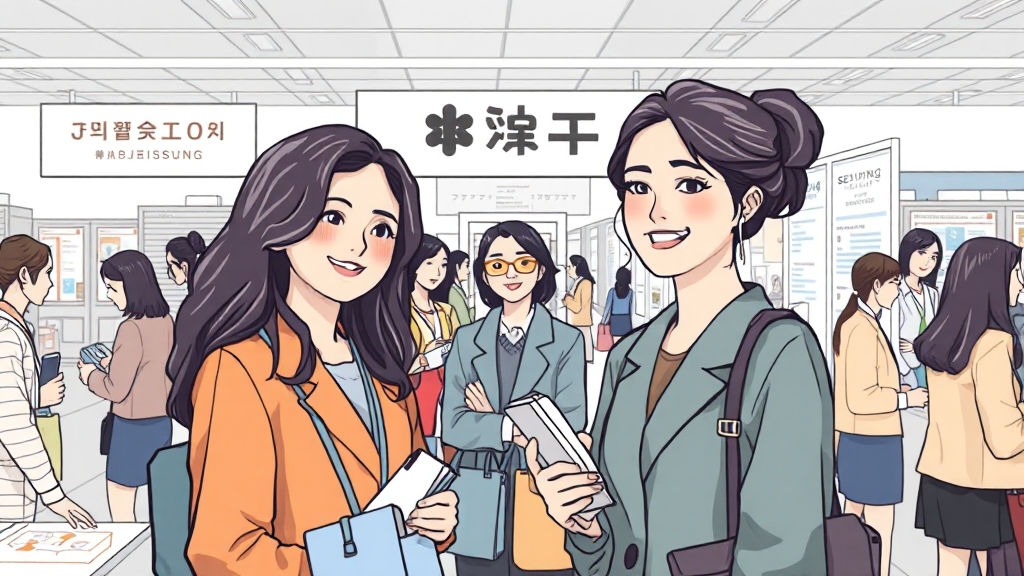 박람회, 한눈에 보기 (illustration 스타일)