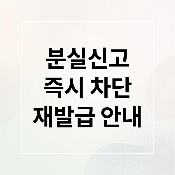 분실신고
즉시 차단
재발급 안내 (NH농협 카드 분실신고 재발급)