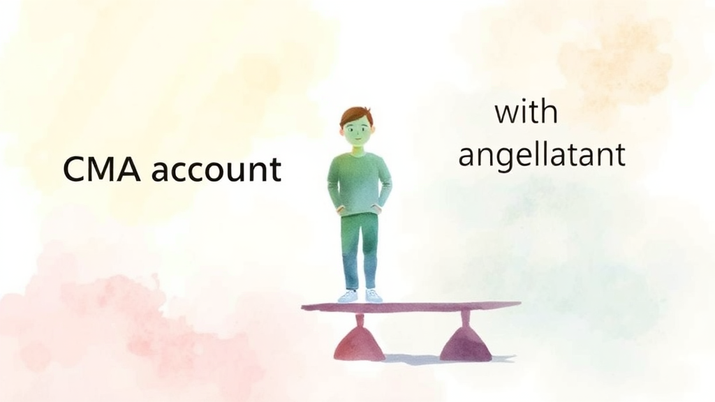 CMA vs 일반 통장 비교 (watercolor 스타일)