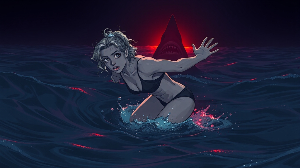 상어 종류와 행동에 따른 꿈 해몽 (illustration 스타일)