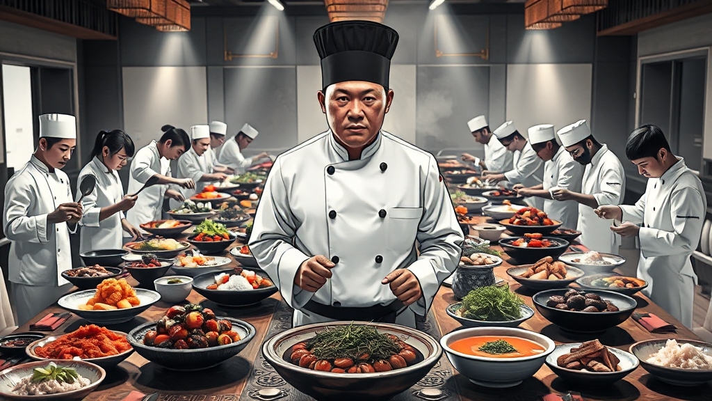흑백요리사 시즌1 성공 요인 분석 (illustration 스타일)