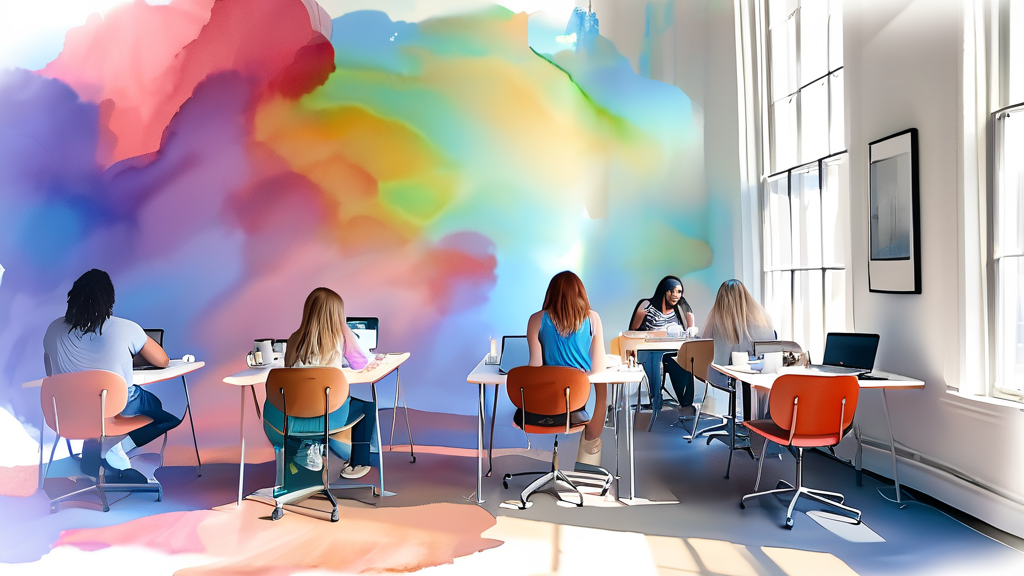 대학생 주거비 현실과 대안 (watercolor 스타일)