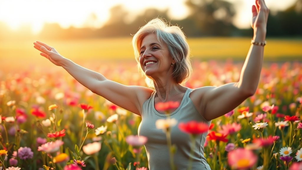 갱년기, 어떻게 관리해야 할까요? (realistic 스타일)