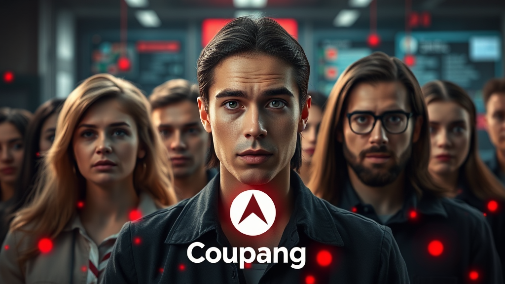 쿠팡 개인정보 유출 개요 (realistic 스타일)