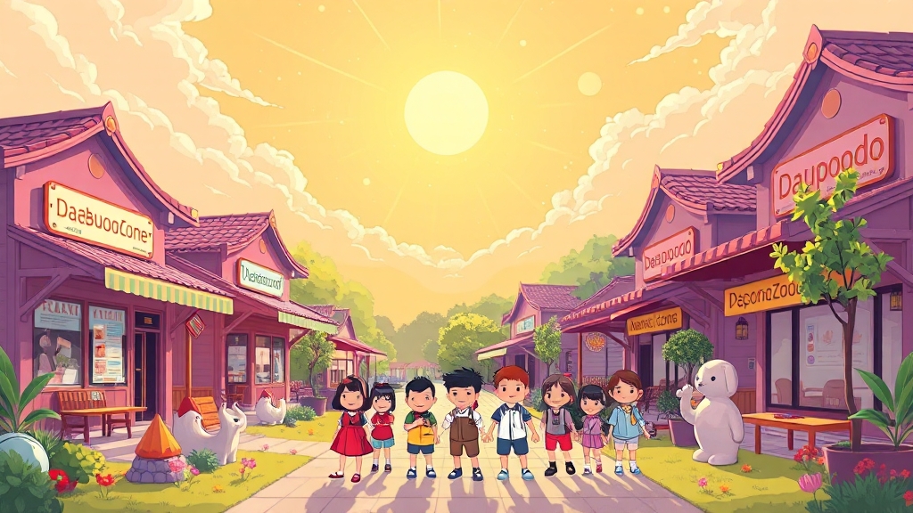 힐링 포인트: 카페와 사진 명소 (cartoon 스타일)