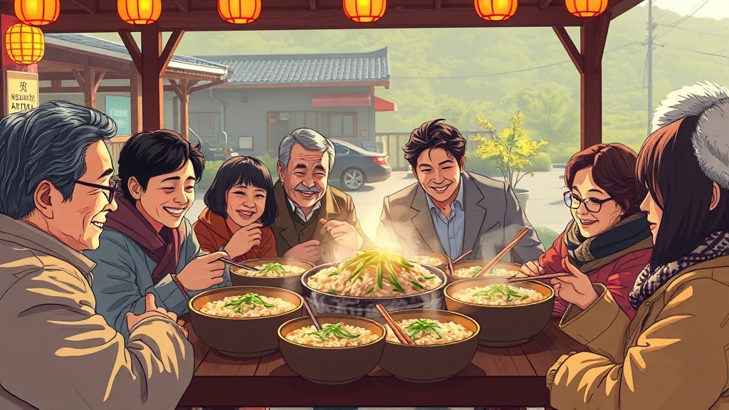 숨은 촬영지, 콩나물국밥집 주차장 (illustration 스타일)