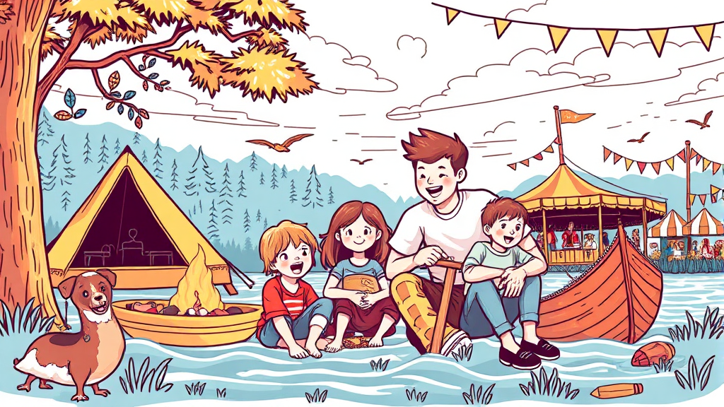 가족 단위 방문객을 위한 추천 콘텐츠 (illustration 스타일)