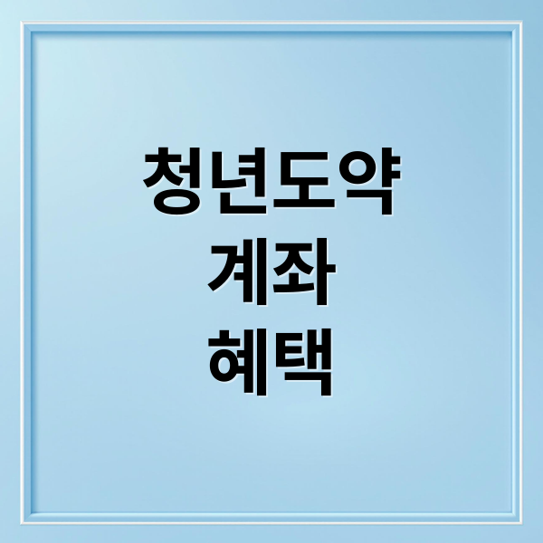 청년도약
계좌
혜택 (청년도약계좌 조건)