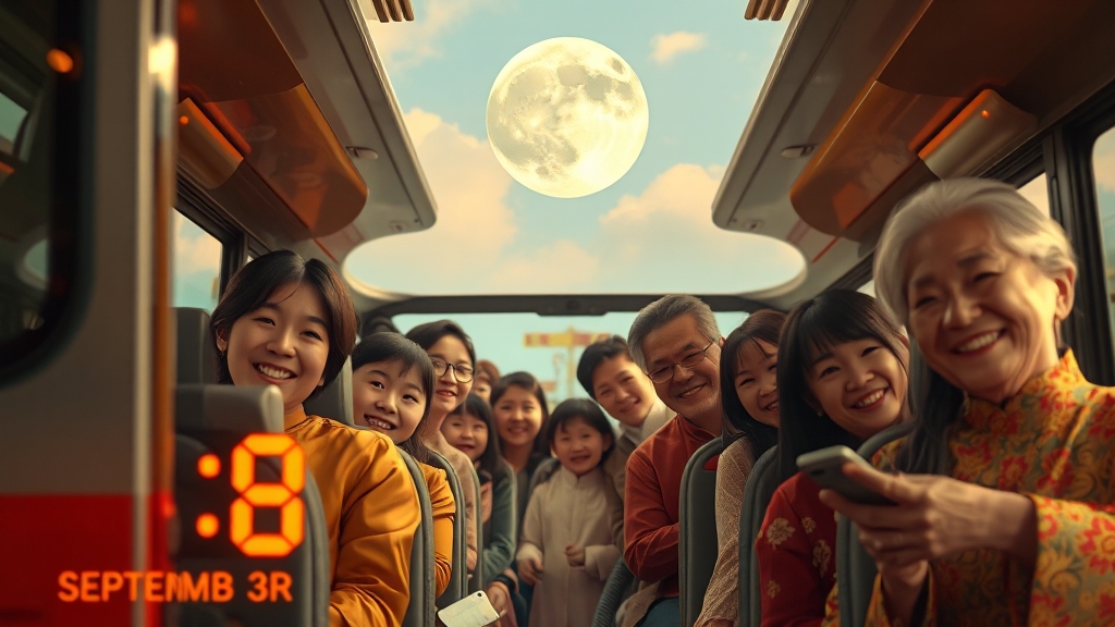 추석 버스 예매 일정 (realistic 스타일)