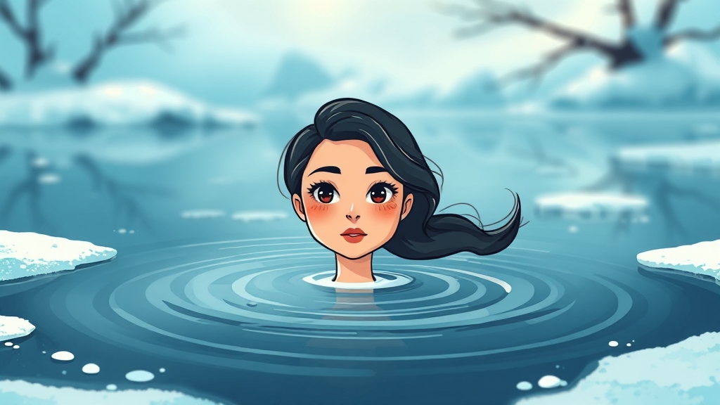 수(水): 지혜와 감수성 (cartoon 스타일)