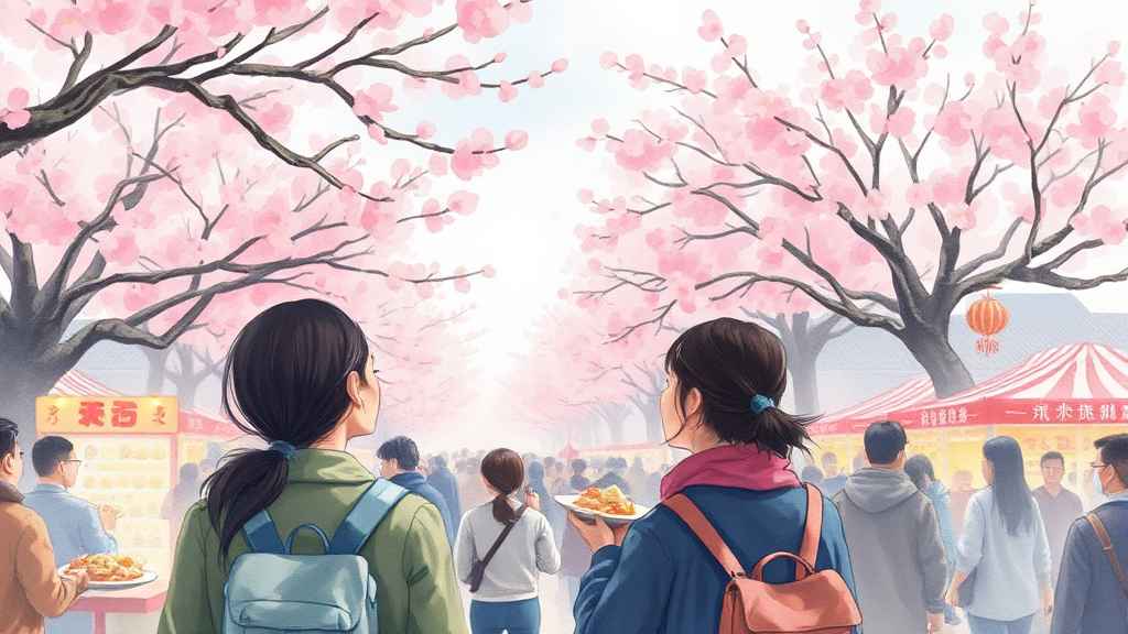 진해군항제 방문 꿀팁: 주차, 예매, 먹거리 완벽 가이드 (watercolor 스타일)