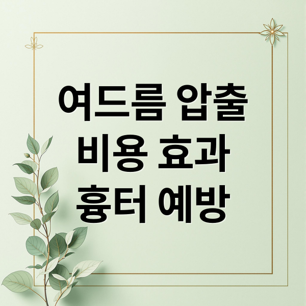 여드름 압출
비용 효과
흉터 예방 (여드름 압출 비용)
