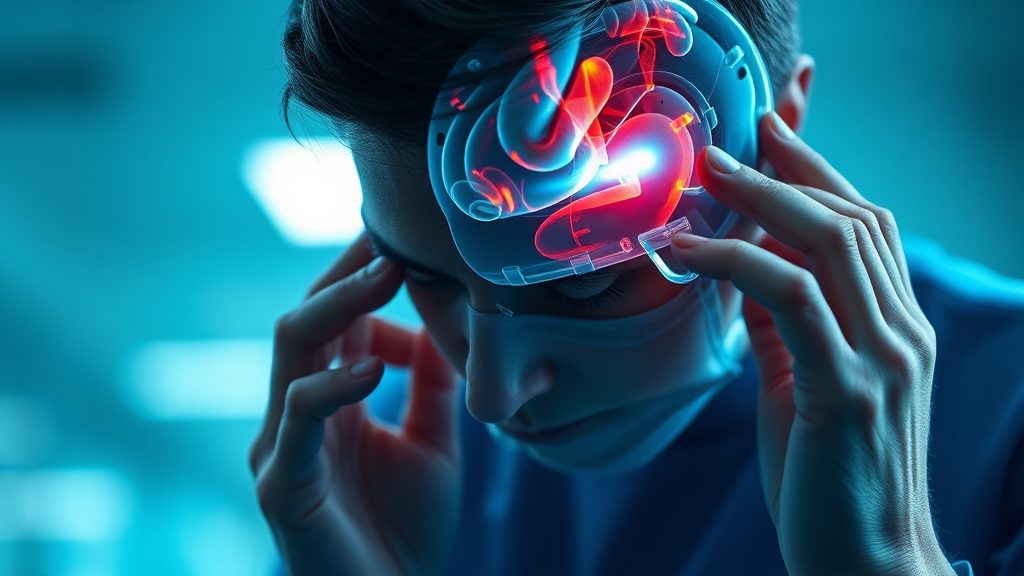 병원 방문이 필요한 두통 증상은? (realistic 스타일)