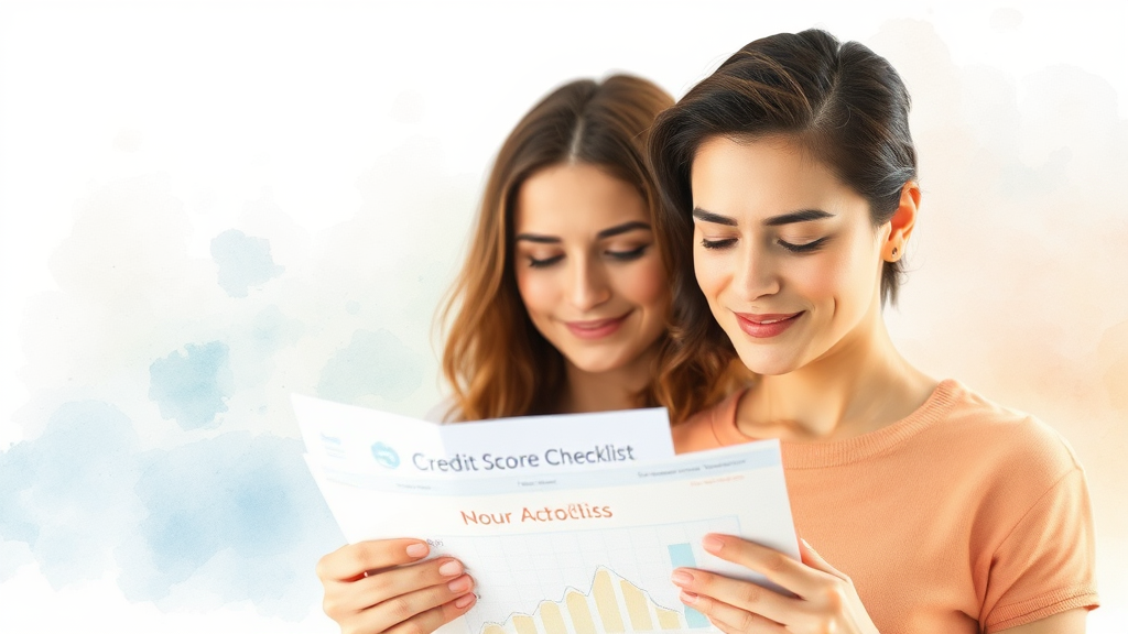 신용점수 관리를 위한 필수 체크리스트 (watercolor 스타일)