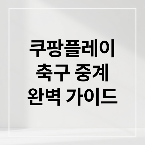 쿠팡플레이
축구 중계
완벽 가이드 (K리그 토트넘 뉴캐슬 중계)