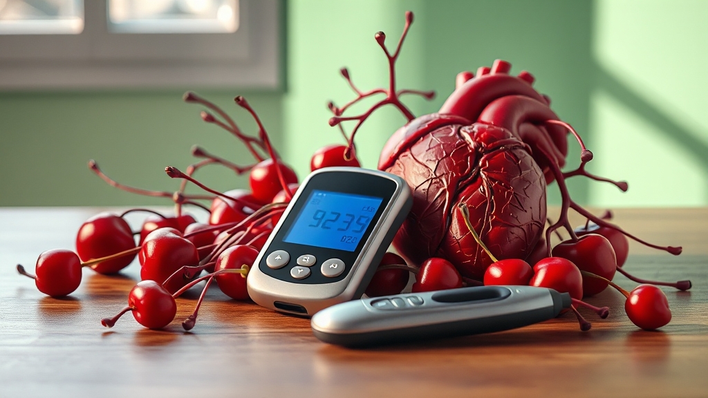 심혈관 건강, 혈당 조절 (realistic 스타일)